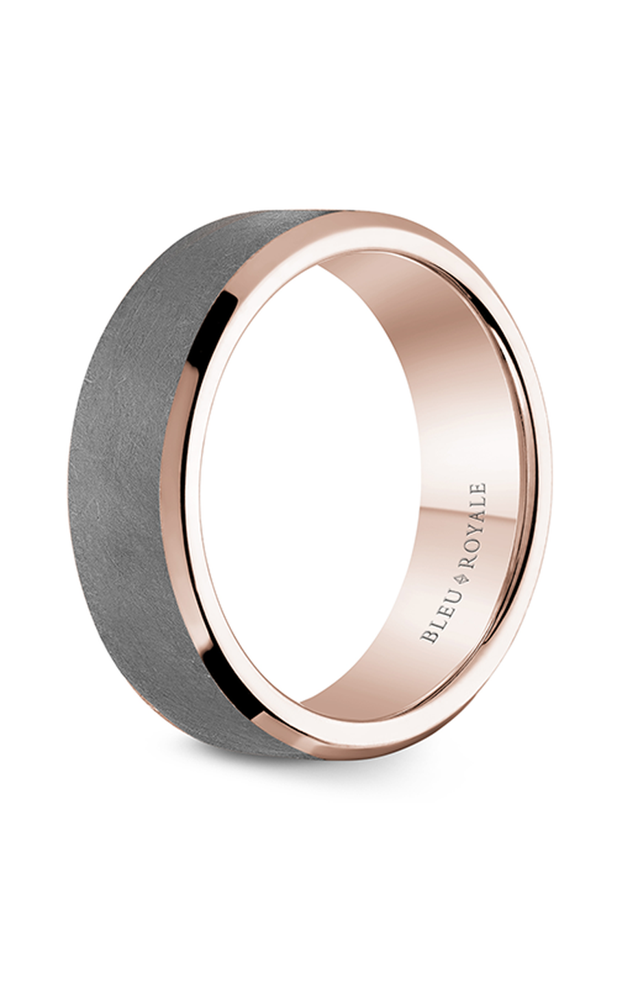 14K Rose Gold and Tantalum Gents Wedding Band