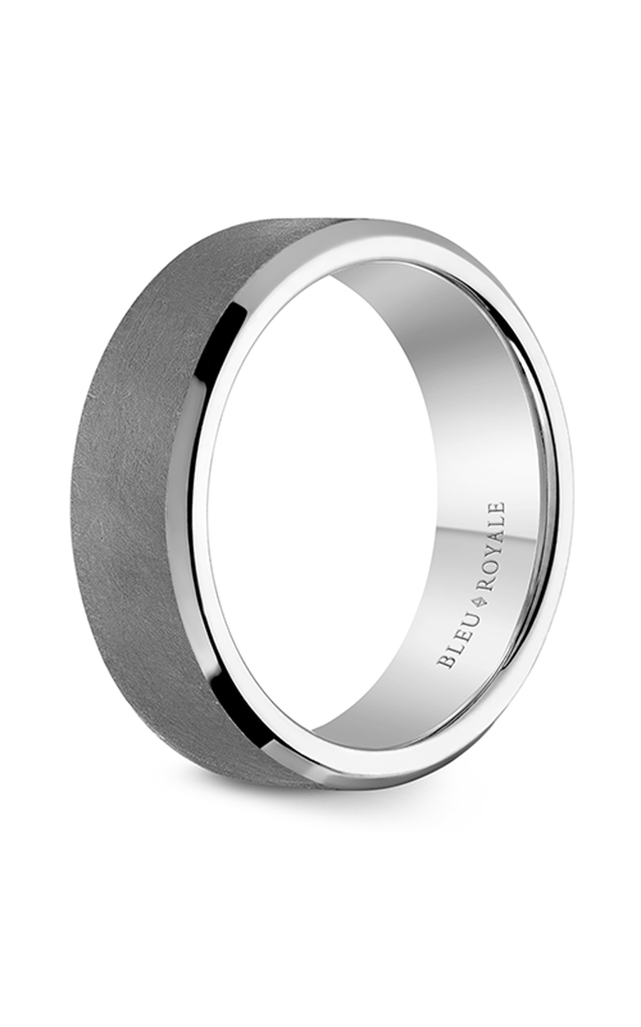 18K White Gold and Tantalum Gents Wedding Band