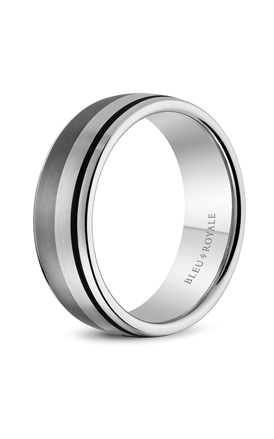 Platinum, Tantalum, and Enamel Gents Wedding Band