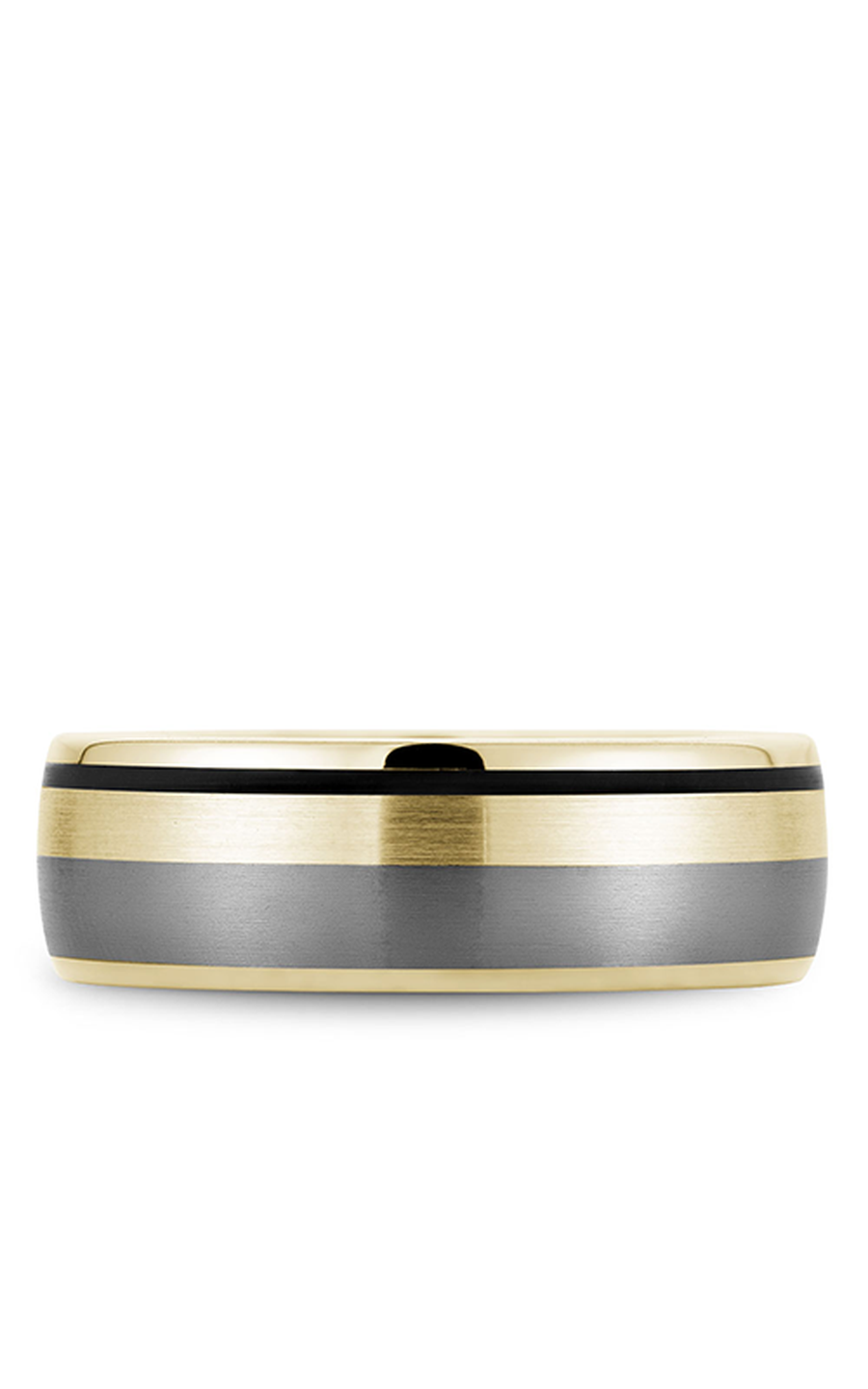 18K Yellow Gold, Tantalum, and Enamel Gents Wedding Band