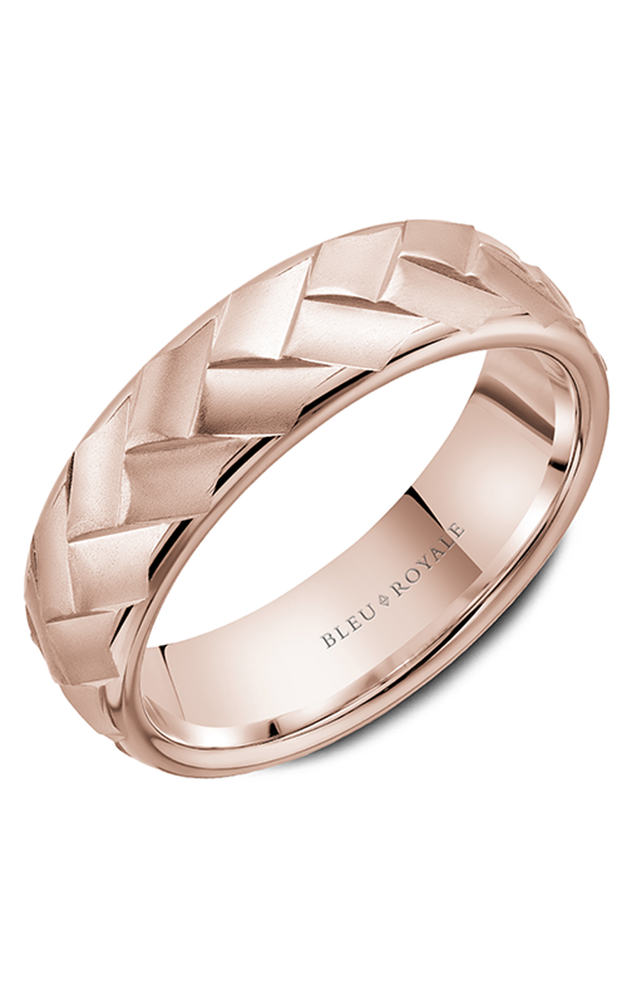14K Rose Gold Gents Wedding Band