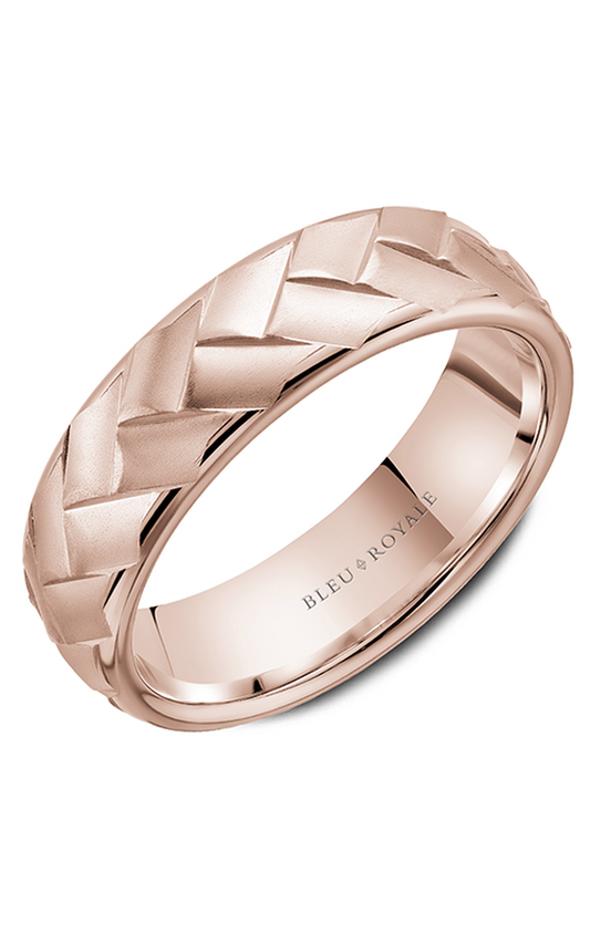 18K Rose Gold Gents Wedding Band