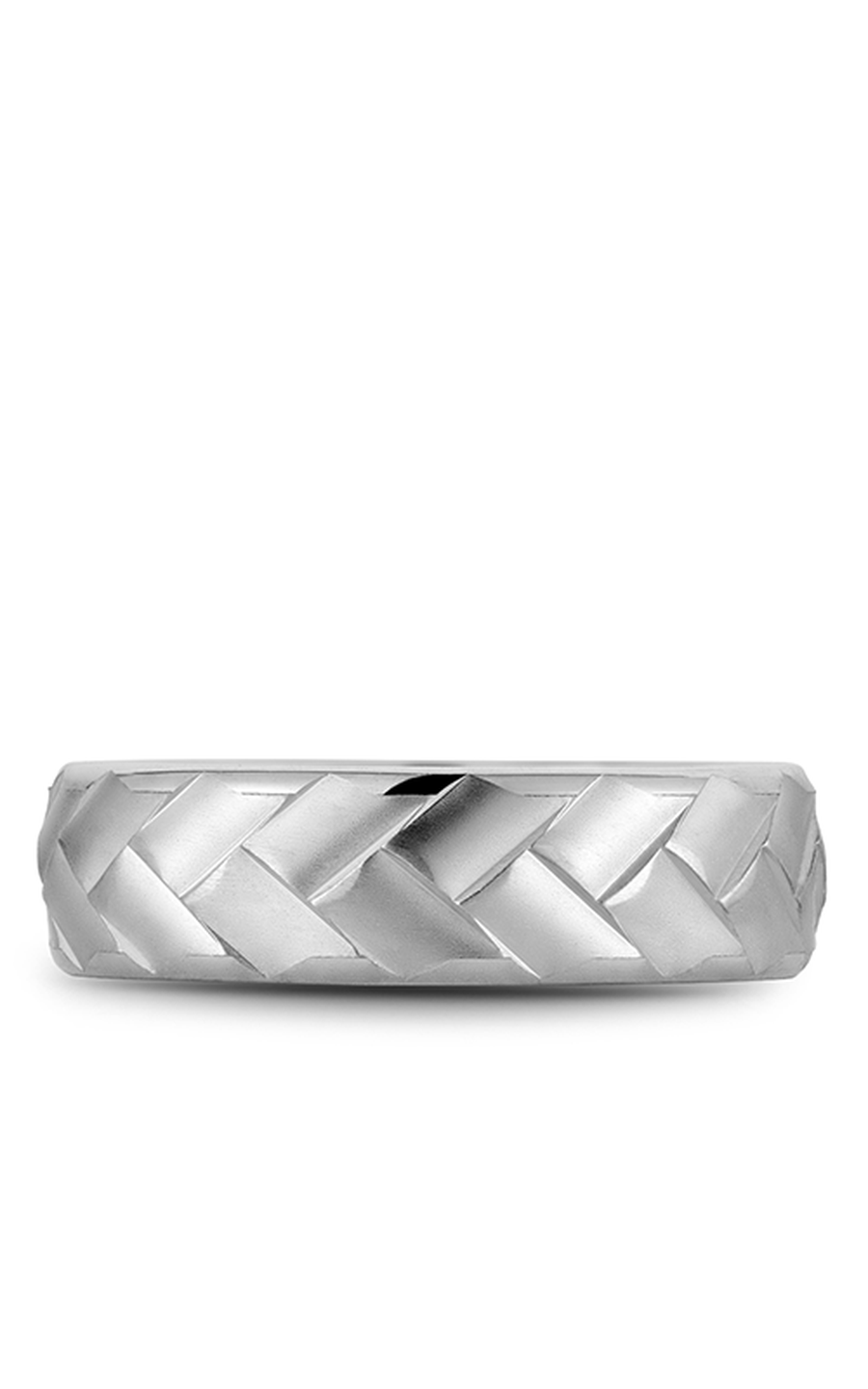 18K White Gold Gents Wedding Band