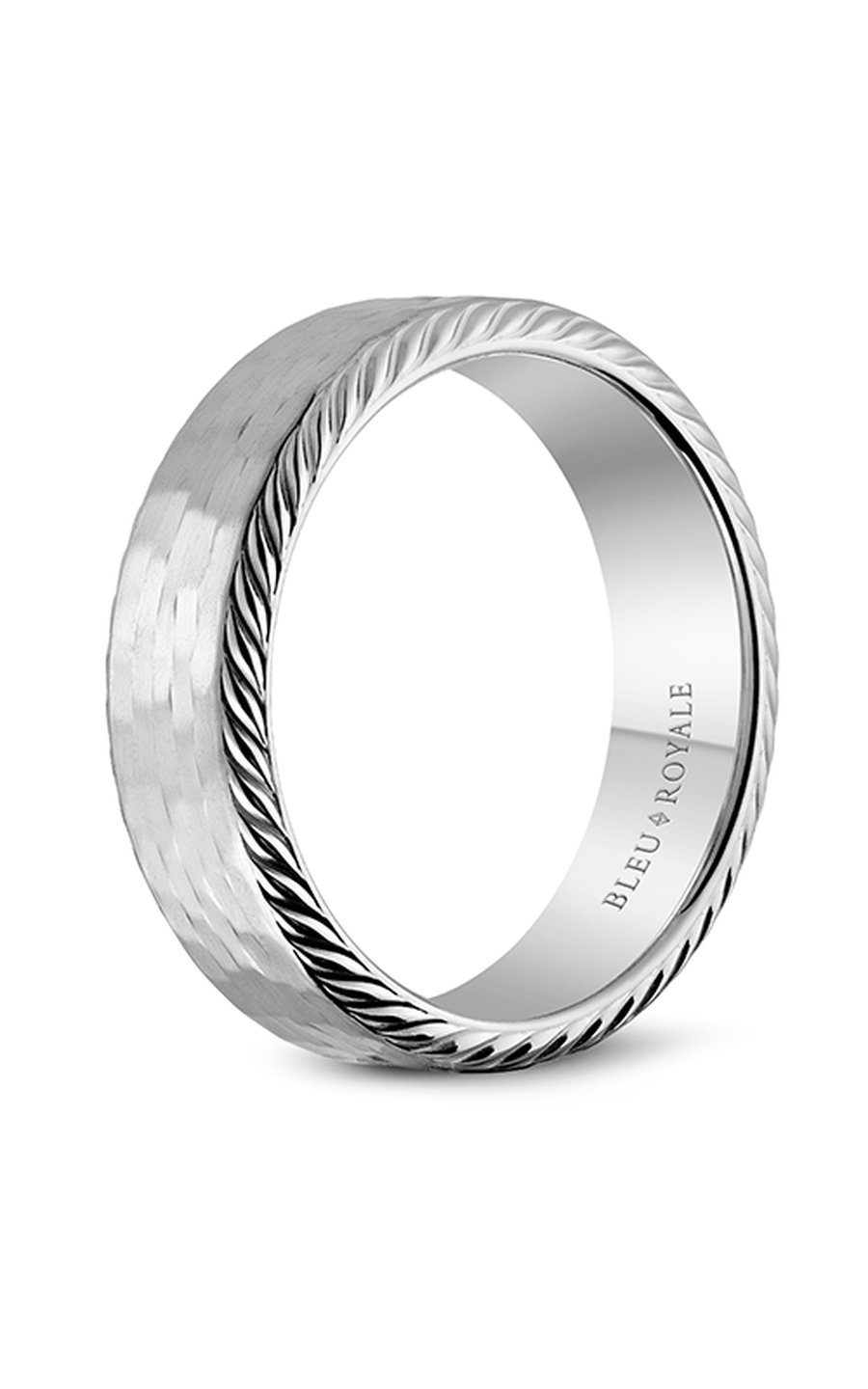 18K White Gold Gents Wedding Band
