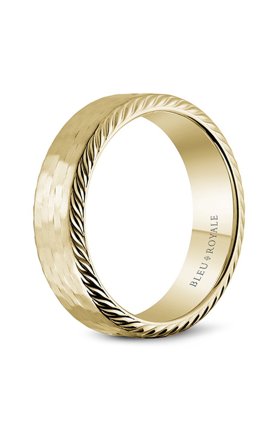 14K Yellow Gold Gents Wedding Band