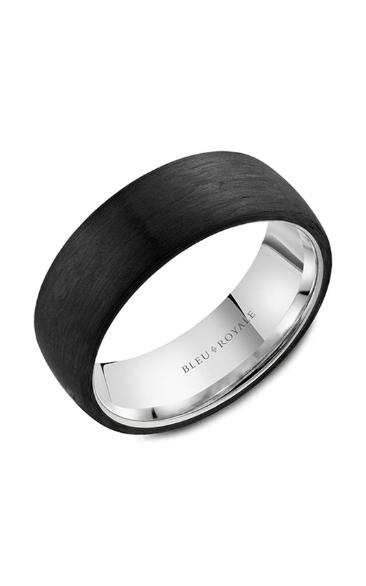 14K White Gold Gents Wedding Band