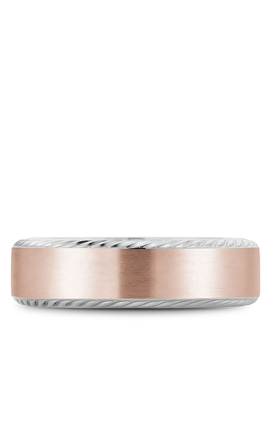 18K Rose Gold and 18K White Gold Gents Wedding Band