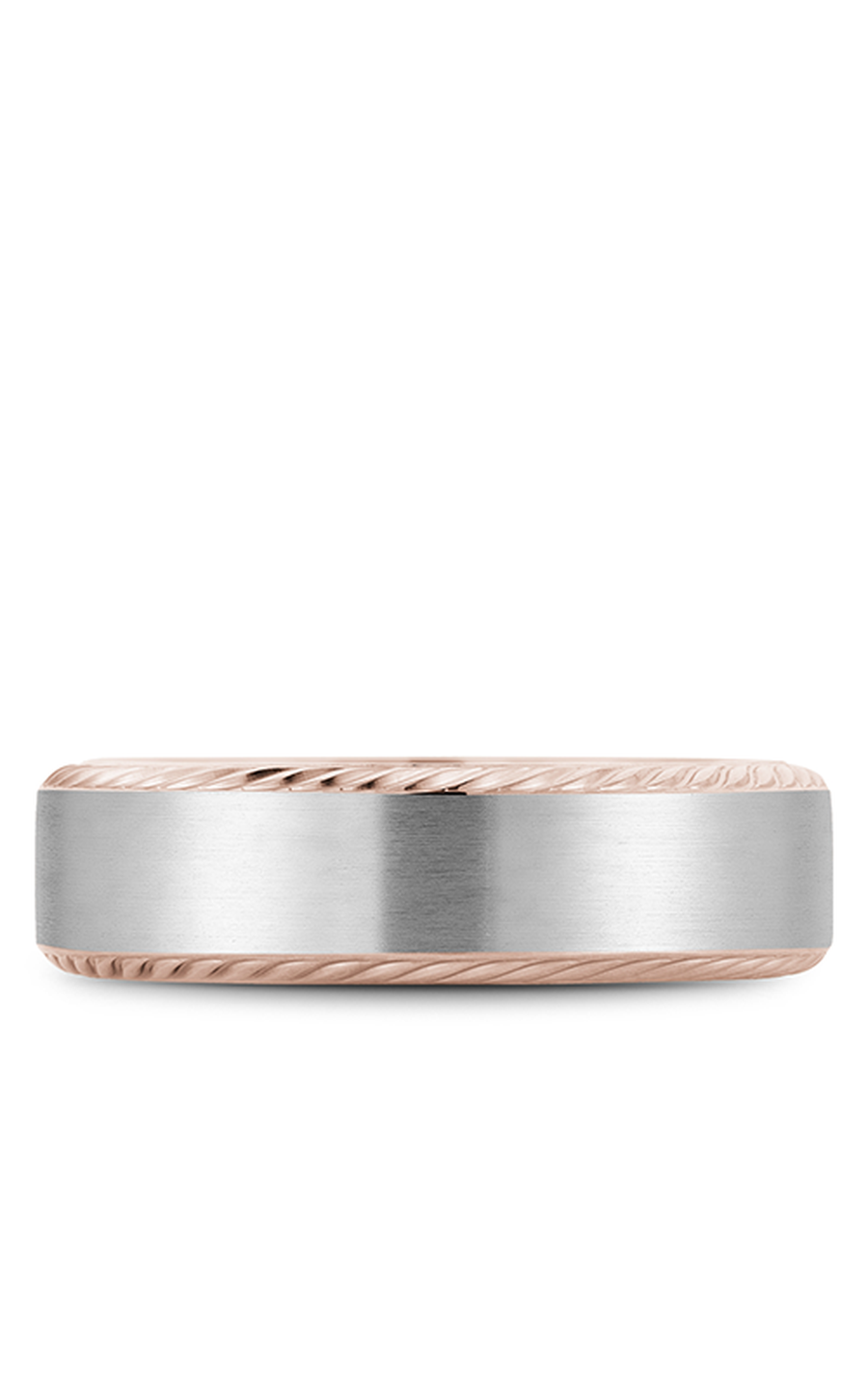 14K Rose Gold and 14K White Gold Gents Wedding Band