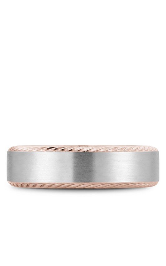 18K Rose Gold and 18K White Gold Gents Wedding Band