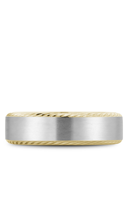 14K White Gold and 14K Yellow Gold Gents Wedding Band