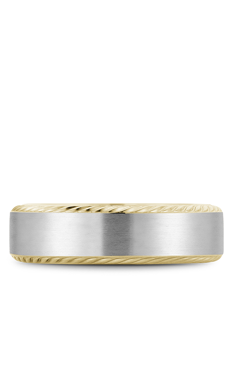 18K White Gold and 18K Yellow Gold Gents Wedding Band
