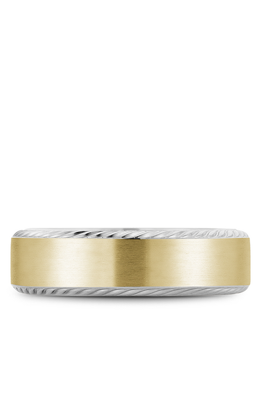 14K White Gold and 14K Yellow Gold Gents Wedding Band