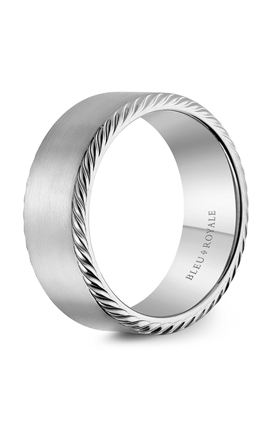 14K White Gold Gents Wedding Band