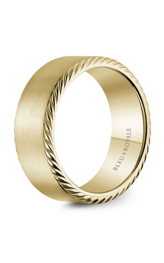14K Yellow Gold Gents Wedding Band