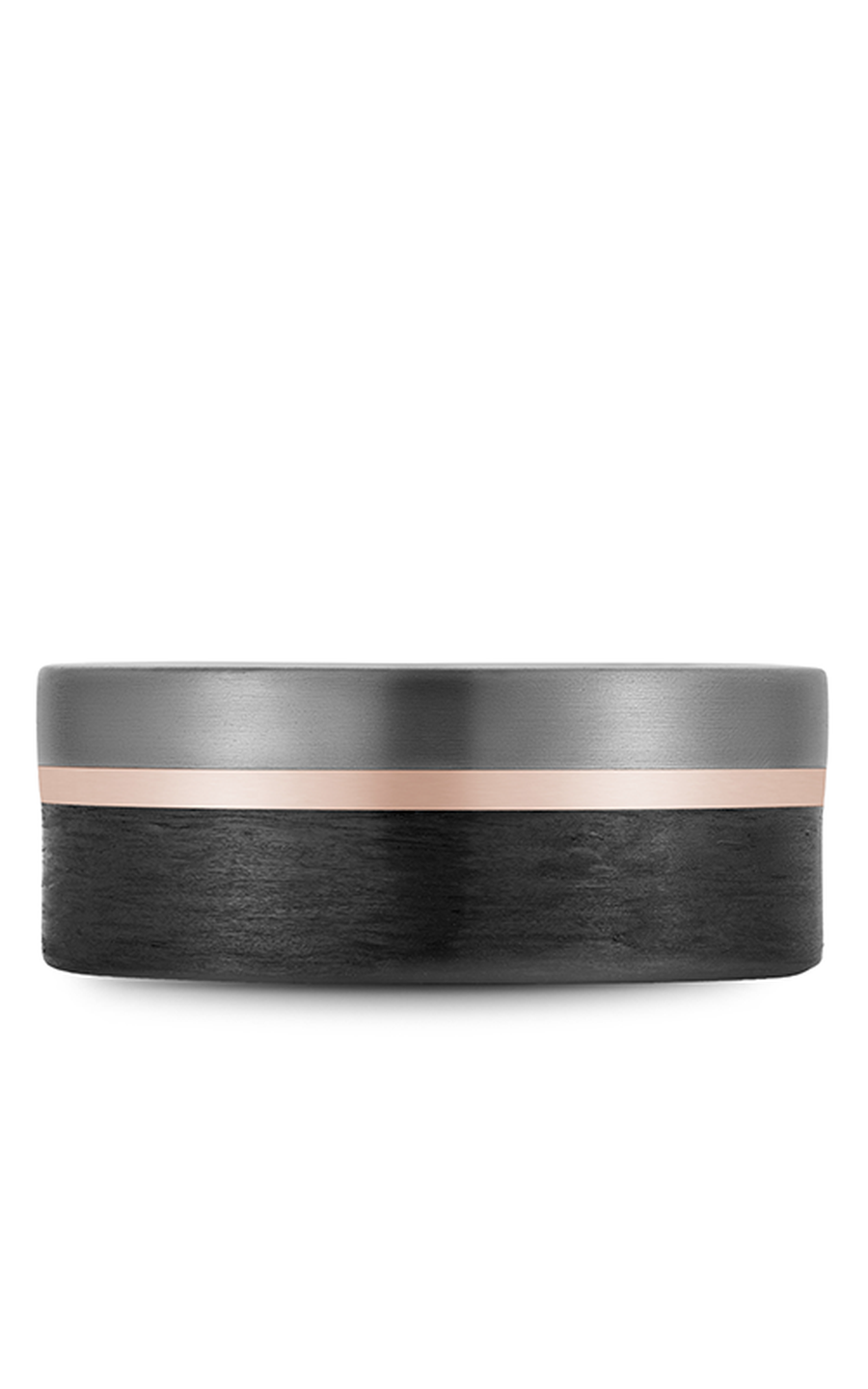 18K Rose Gold and Tantalum Gents Wedding Band