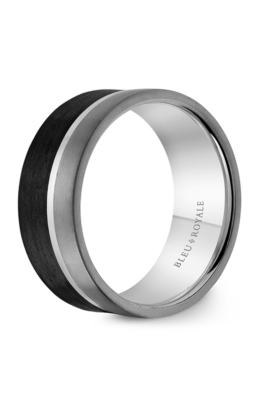 18K White Gold and Tantalum Gents Wedding Band