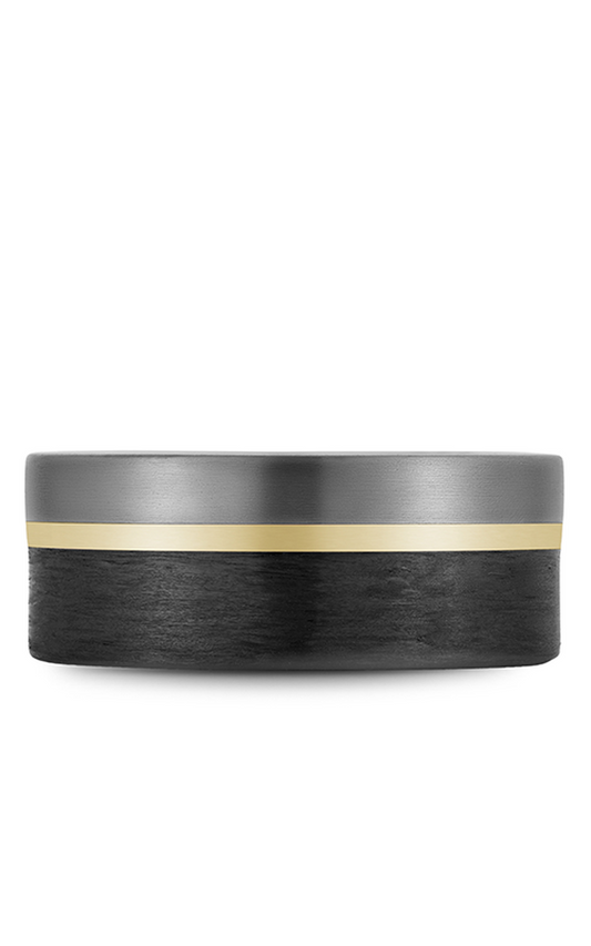 18K Yellow Gold and Tantalum Gents Wedding Band