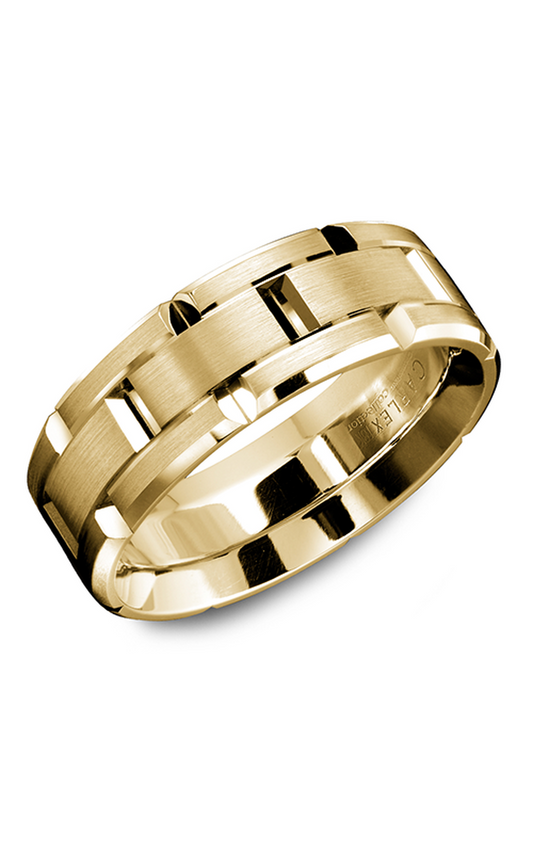 18K Yellow Gold Gents Wedding Band