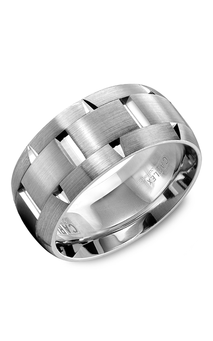 18K White Gold Gents Wedding Band