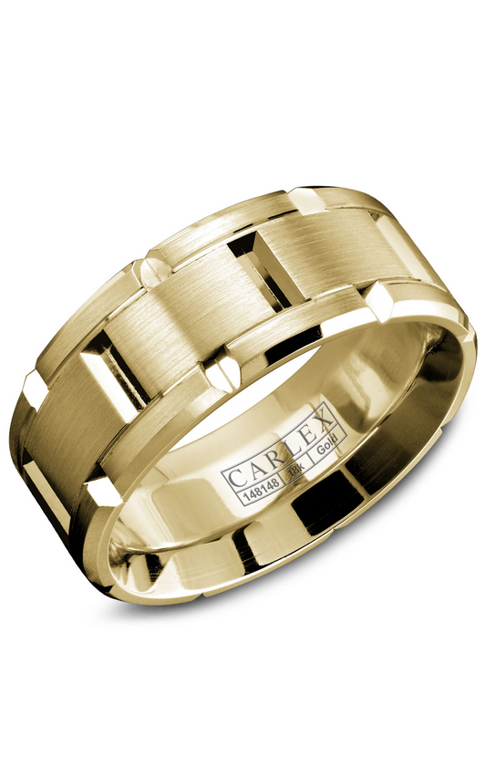18K Yellow Gold Gents Wedding Band