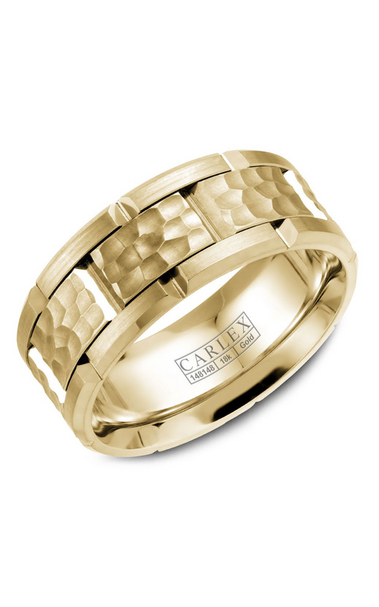 18K Yellow Gold Gents Wedding Band