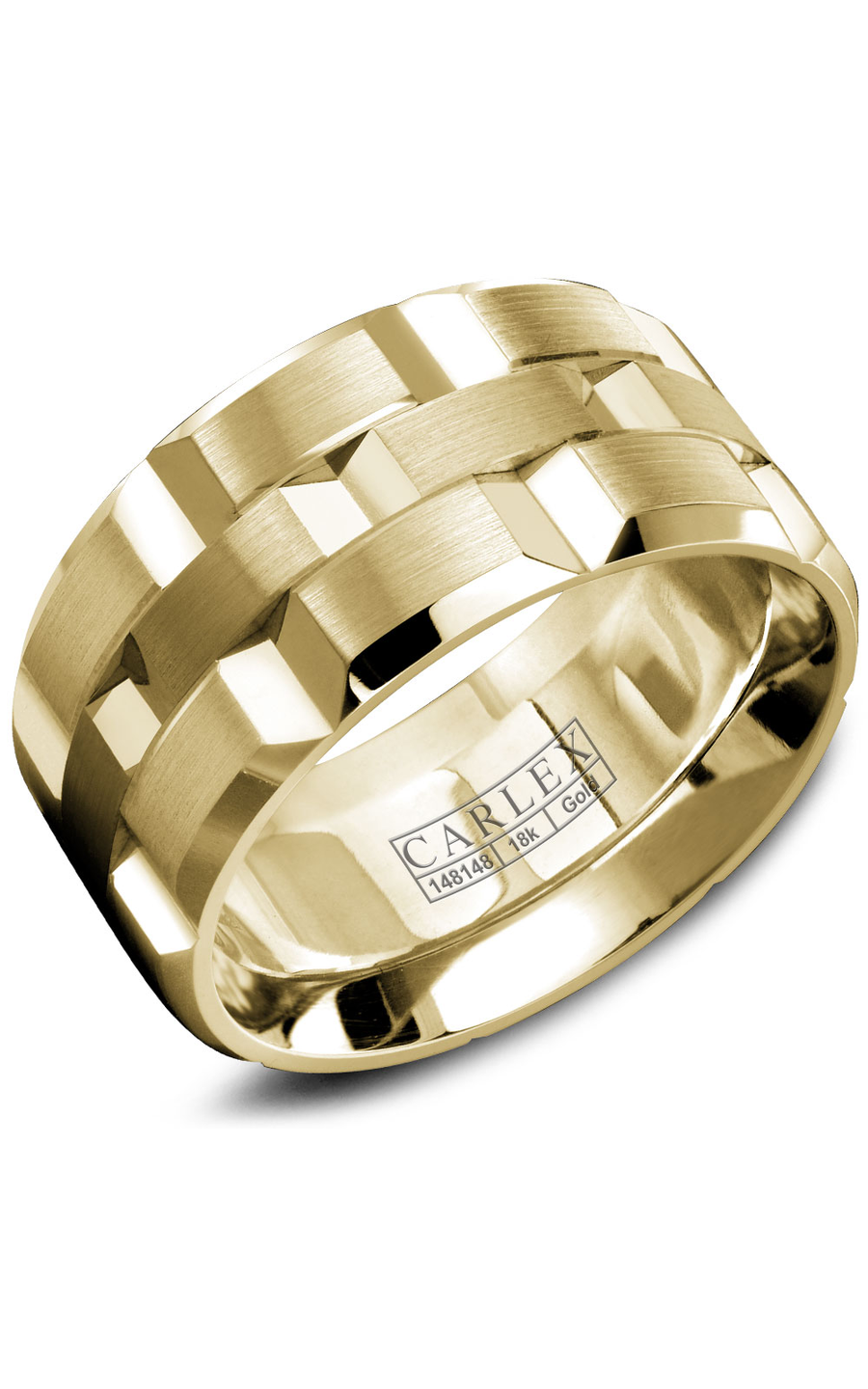 18K Yellow Gold Gents Wedding Band