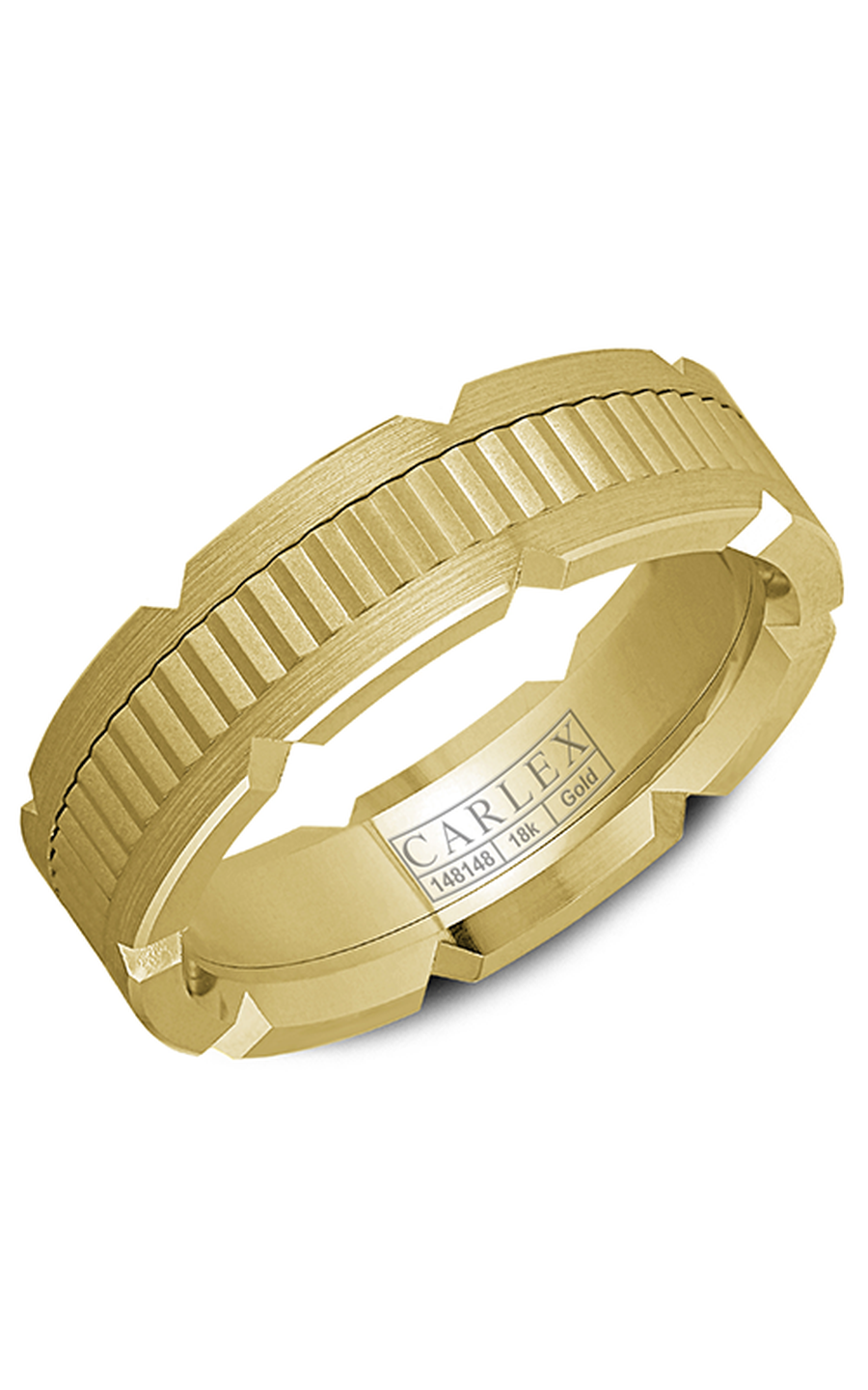 18K Yellow Gold Gents Wedding Band