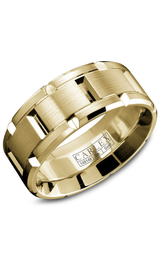 18K Yellow Gold Gents Plain Wedding Band
