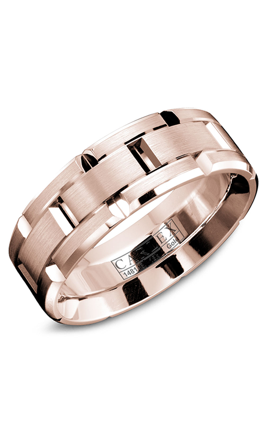 14K Rose Gold Gents Wedding Band