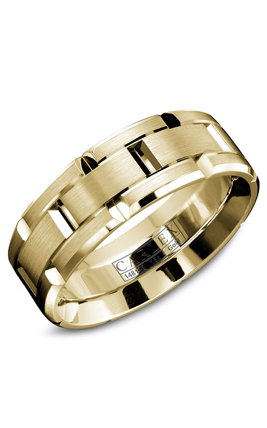 14K Yellow Gold Gents Wedding Band