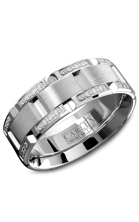 Platinum (950) Gents Round Wedding Band