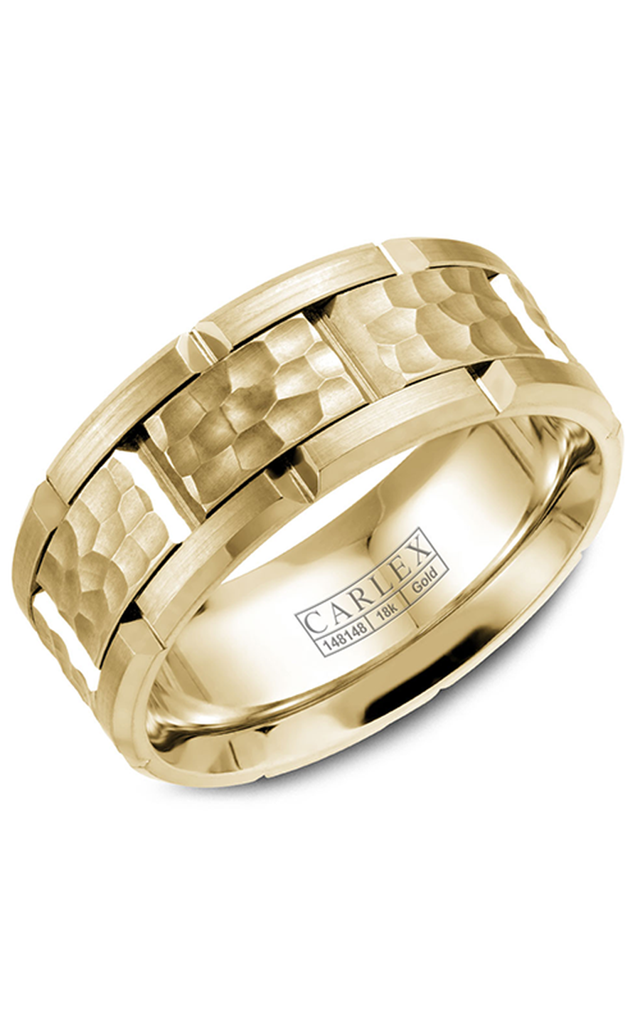 14K Yellow Gold Gents Wedding Band