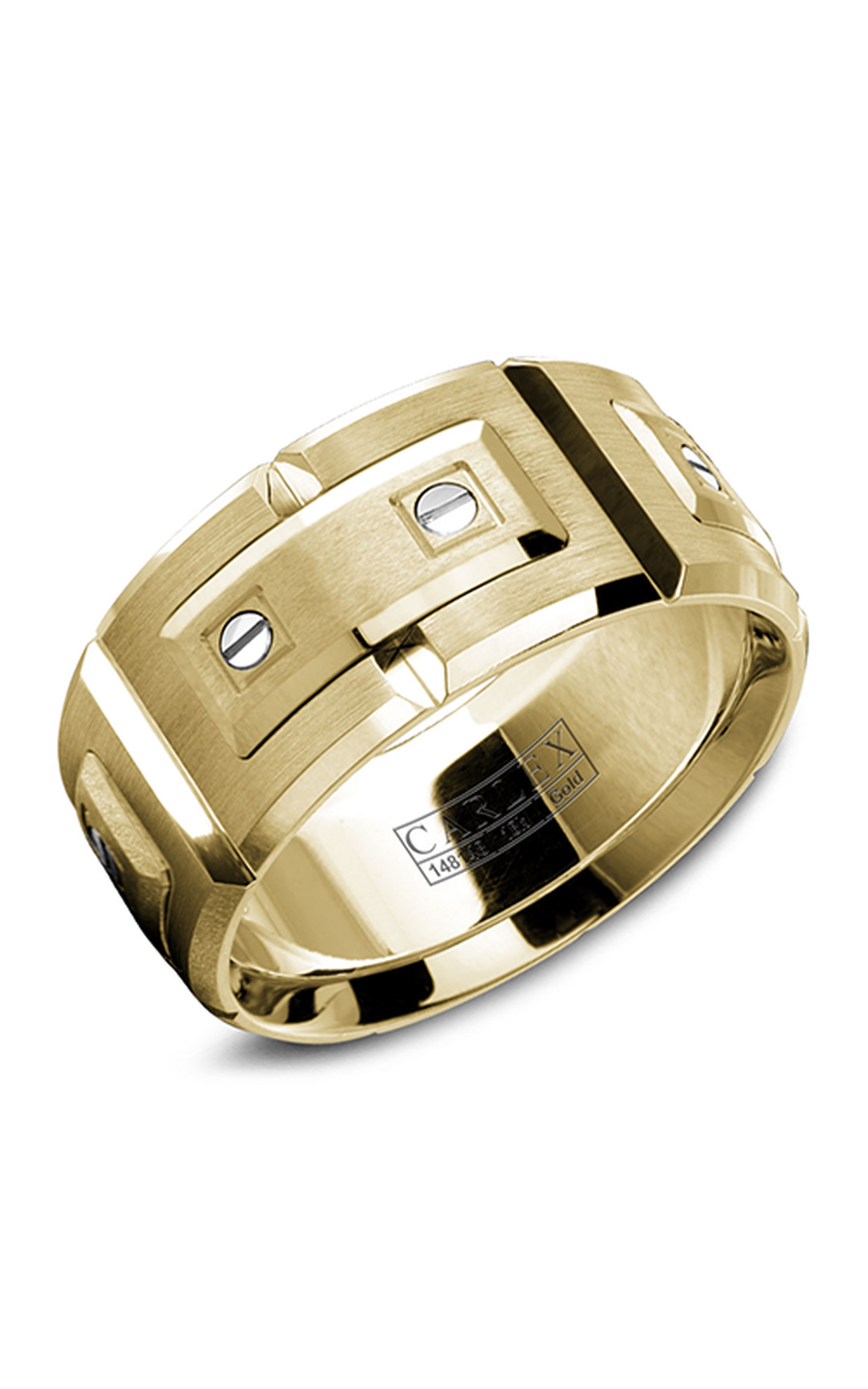 18K Yellow Gold Gents Wedding Band