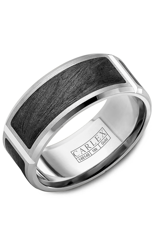 18K White Gold Gents Wedding Band