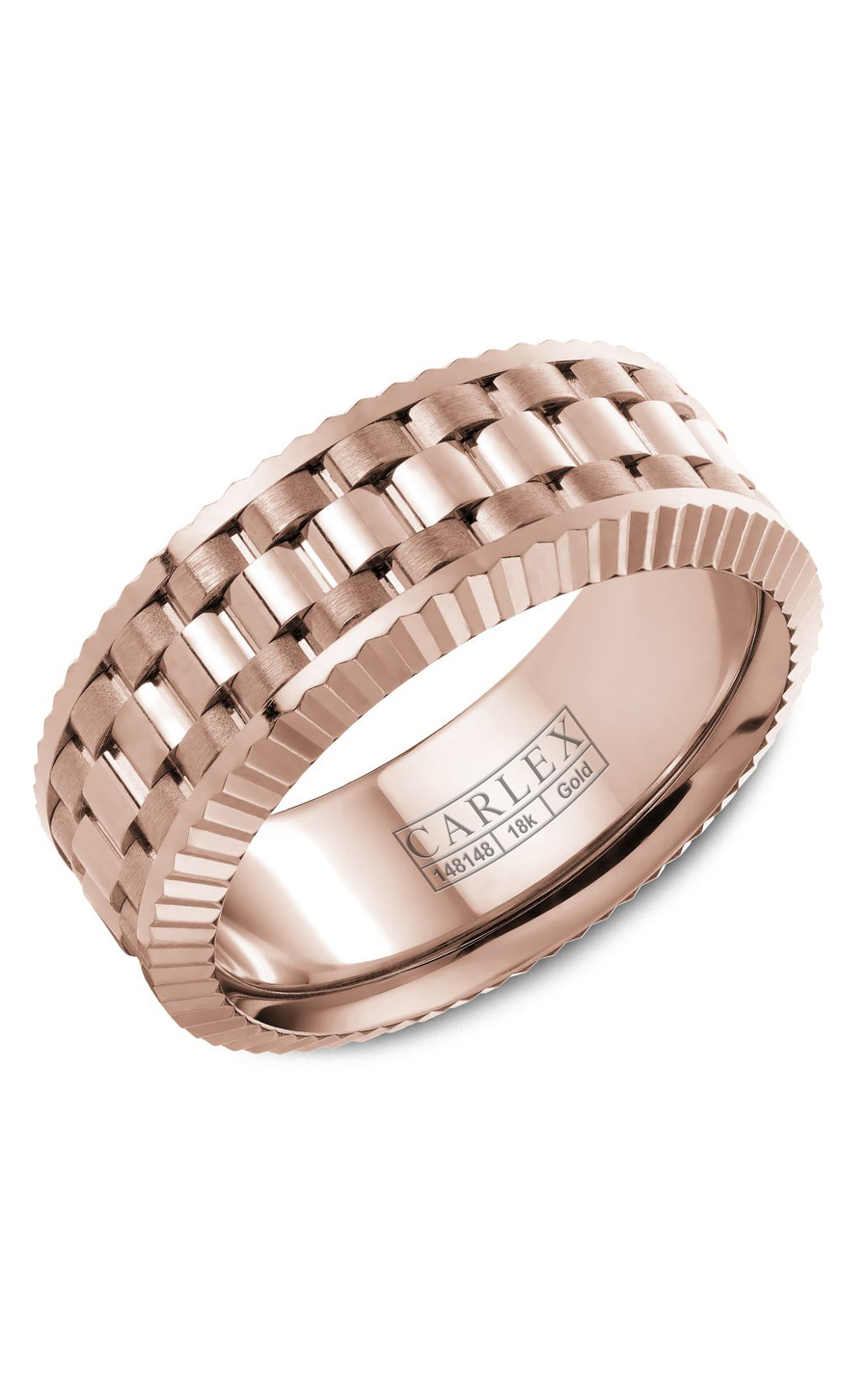 18K Rose Gold Gents Wedding Band
