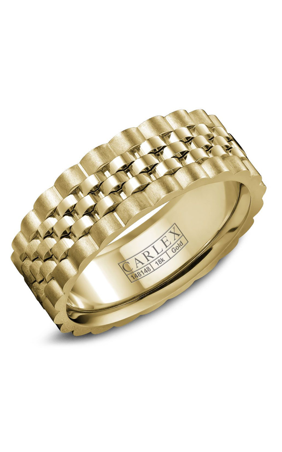 18K Yellow Gold Gents Wedding Band