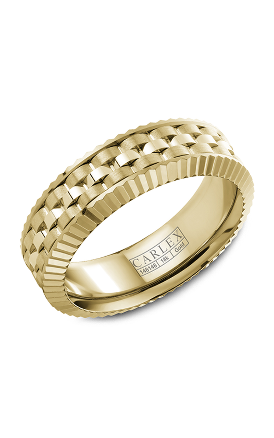 18K Yellow Gold Gents Wedding Band