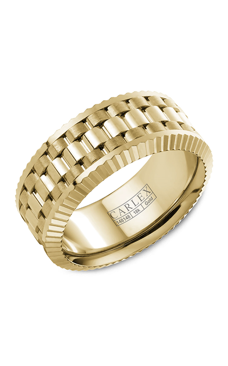 18K Yellow Gold Gents Wedding Band