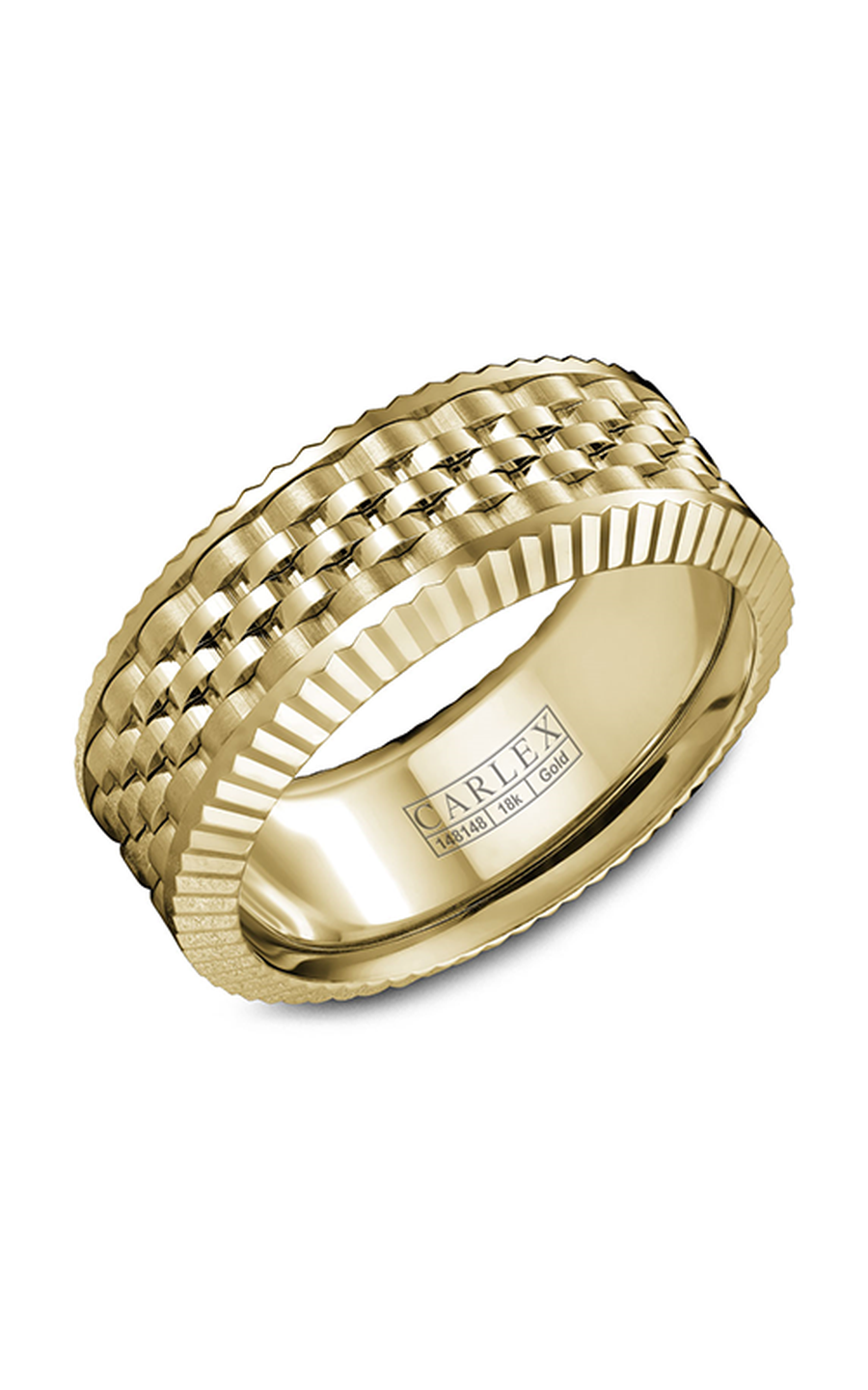 18K Yellow Gold Gents Wedding Band
