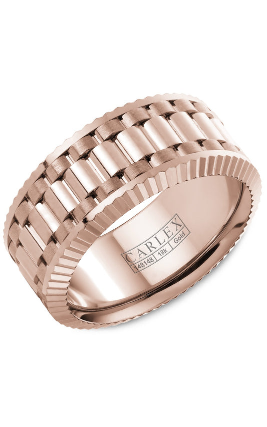 18K White Gold Gents Plain Wedding Band