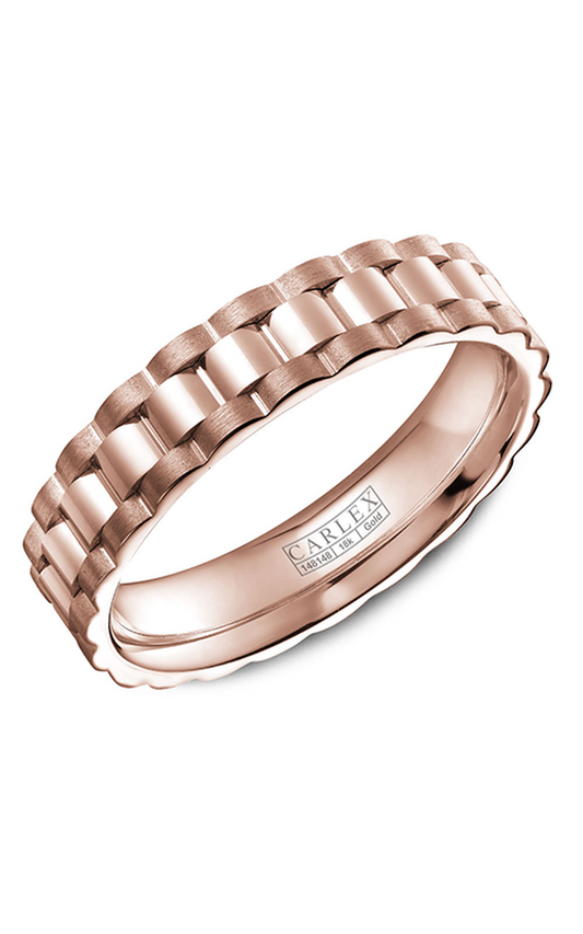 14K Rose Gold Gents Wedding Band