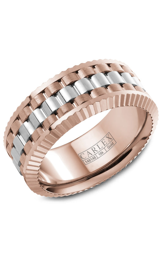 18K White Gold Gents Plain Wedding Band
