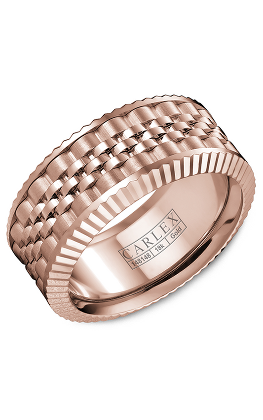 14K Rose Gold Gents Wedding Band
