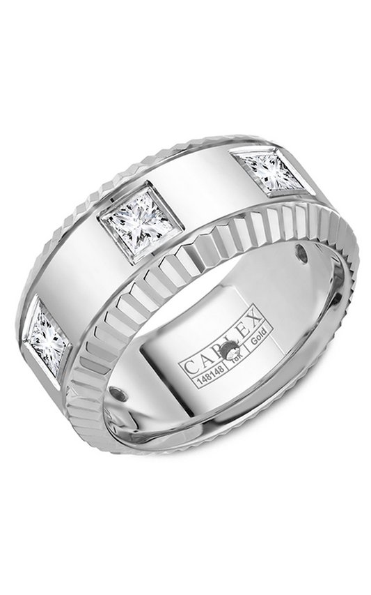 Platinum (950) Gents Princess Wedding Band