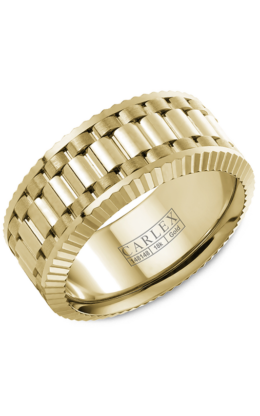 14K Yellow Gold Gents Wedding Band