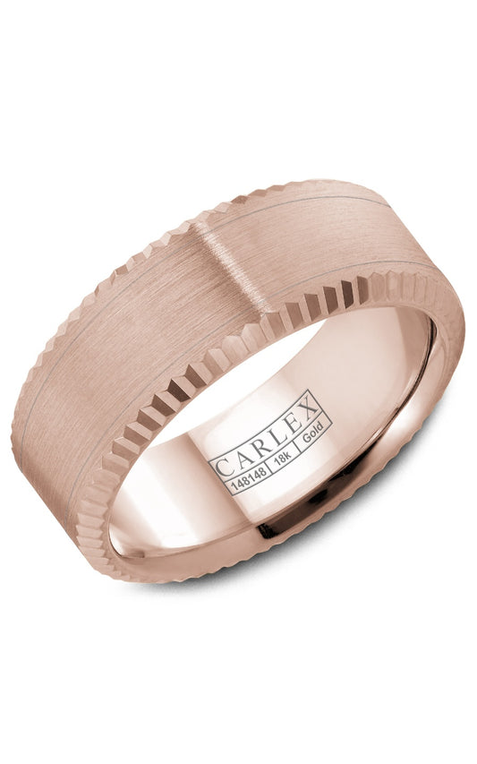 18K White Gold Gents Plain Wedding Band