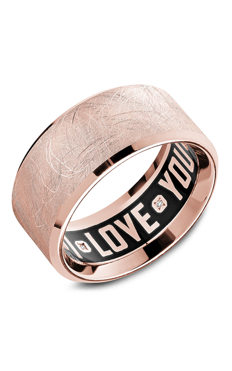 18K Rose Gold Gents Round Wedding Band