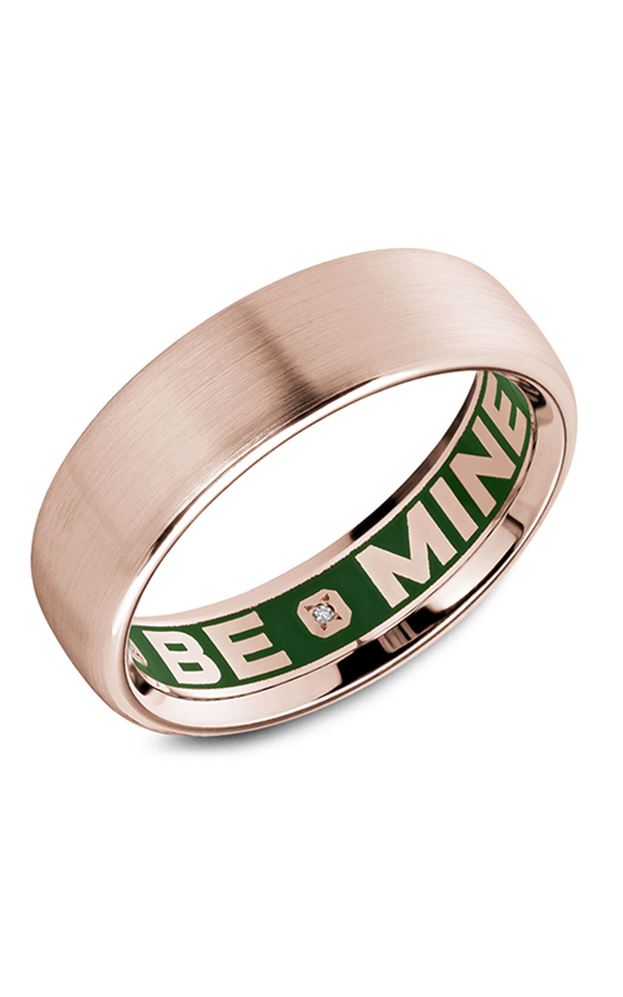 18K Rose Gold Gents Round Wedding Band