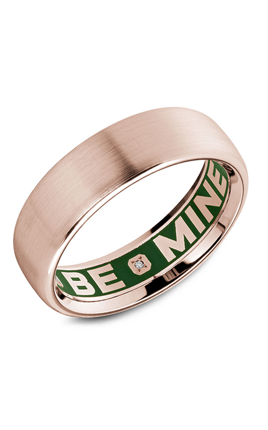 18K Rose Gold Gents Round Wedding Band