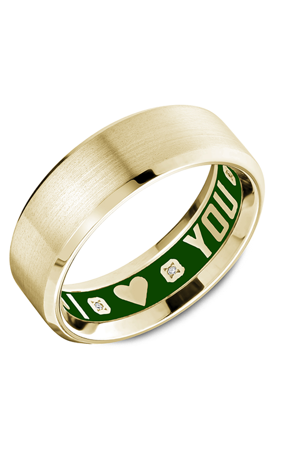 14K Yellow Gold Gents Round Wedding Band